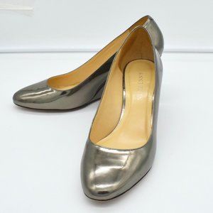 Vintage Anne Kline New York Metallic Gold Leather Wedges
